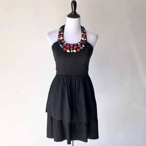 Shoshanna Black Beaded Collar Allegra Dress 2